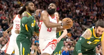 Harden'ın 43 Sayı Attığı Maçta James Harden, Utah Jazz'ı Rahat Geçti