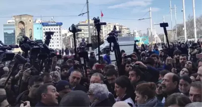 Taksim'de Yürümek İsteyen HDP'lilere Polisten İlginç Sözler: Sizi Yürütürsem Ayıp Etmiş Olurum