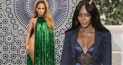 Model Naomi Campbell, Jennifer Lopez'in de Giydiği Pelerinle Çıplak Poz Verdi