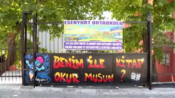 Esenyurt'un duvarları ve öğrencilerin hayatları grafitiyle renkleniyor