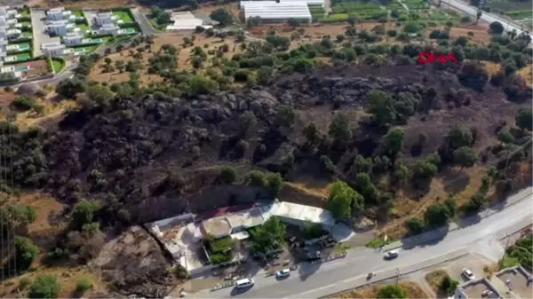 MUĞLA BODRUM'DA YANAN ALANLAR HAVADAN GÖRÜNTÜLENDİ