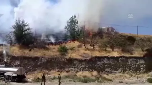 Hakkari'de örtü yangını üzüm bağına zarar verdi