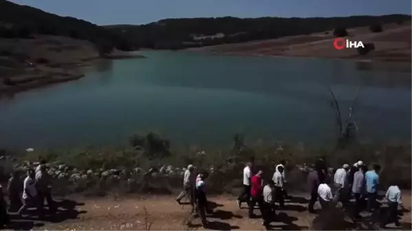 Turizme kazandırılacak olan Kınık Şelalesi havadan görüntülendi