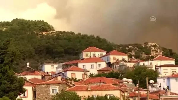 Karabağlar'da başlayan orman yangını devam ediyor