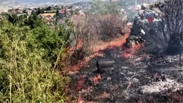 Fethiye'de makilik alanda yangın