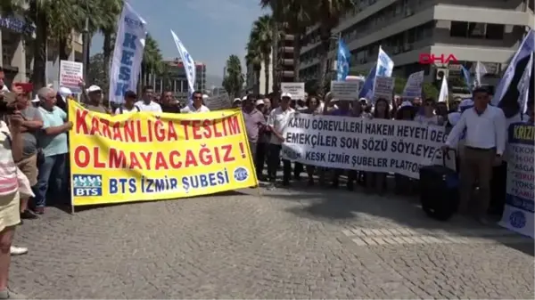 İzmir kesk'e bağlı sendikalardan memur zamları için iş bırakma eylemi