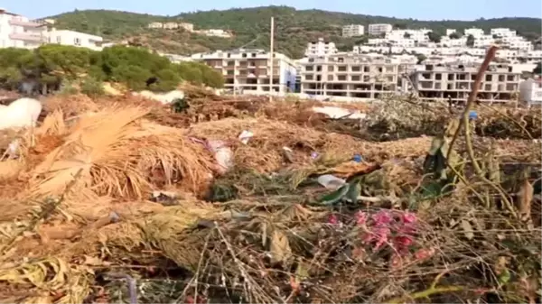 Muğla'da belediyeye moloz ve çöp tepkisi