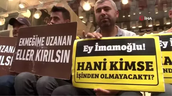 İBB'den çıkartılan işçiler CHP İstanbul İl Başkanlığı önünde eylem yaptı