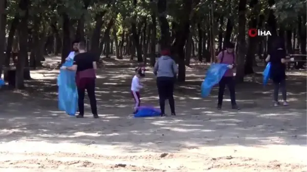 Ergene Belediyesi gönüllülerle el ele verdi, Velimeşe Korusu'nu temizledi