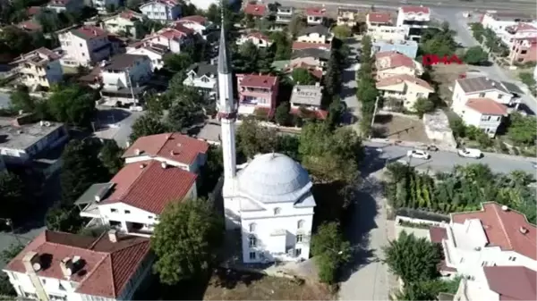 Silivri'de hasarlı 2 cami havadan görüntülendi