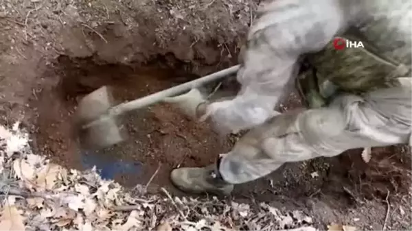 PKK'nın silah ve yaşam malzemeleri toprak altında bulundu