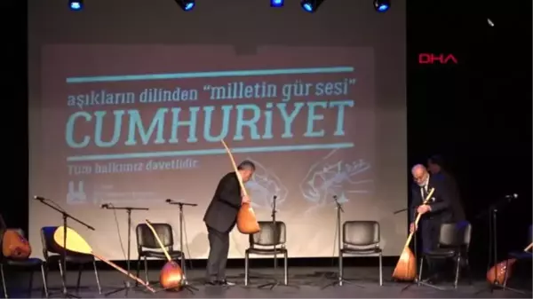 Erzurum halk ozanları 'cumhuriyet' için söyledi