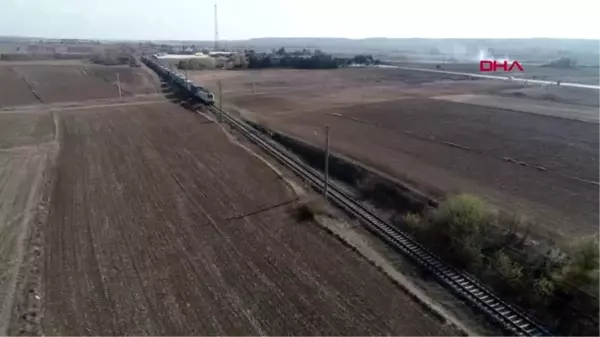 Edirne çin'den avrupa'ya giden ilk yük treni kapıkule'de