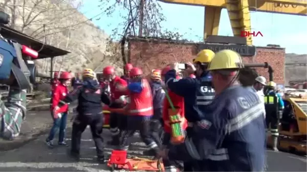 Kütahya'da maden ocağında 'göçük' tatbikatı