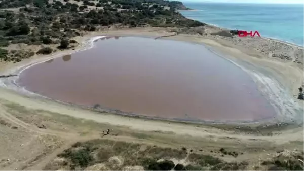 Çanakkale kalp şeklindeki 'pembe göl' turizme kazandırılacak