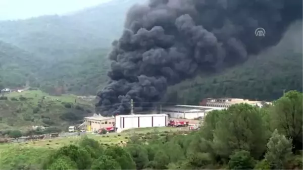 Bornova'da plastik ambalaj deposunda yangın (2)