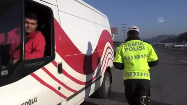 Bolu Dağı'nda zorunlu kış lastiği denetimi yapıldı