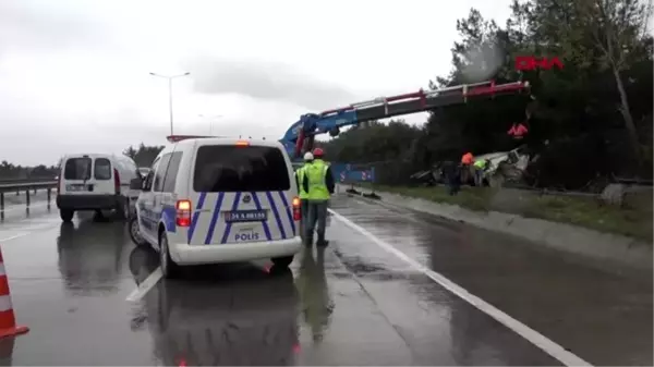 Hasdal'da beton mikseri askeri alana uçtu