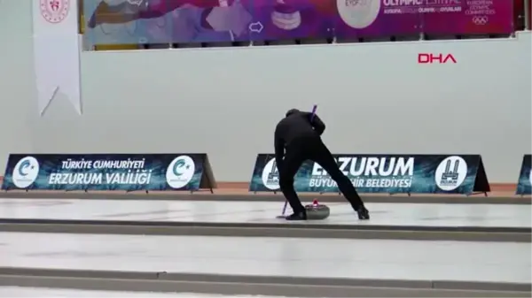 Erzurum curlingde olimpiyat heyecanı