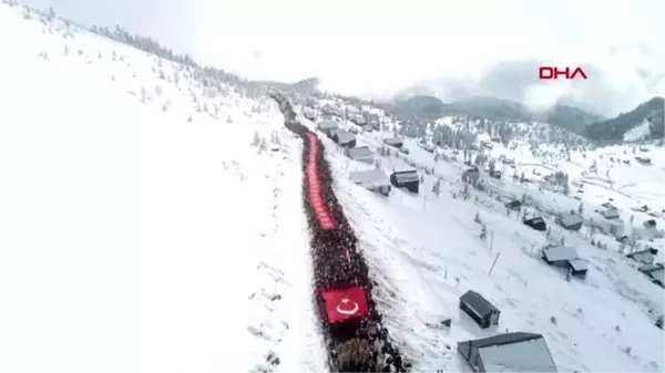 Trabzon sis dağı'nda sarıkamış şehitleri yürüyüşle anıldı