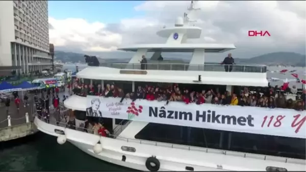 Nazım hikmet tarabya'da karanfillerle anıldı