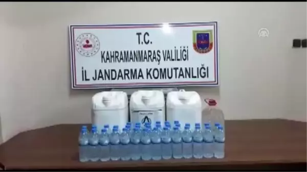 Kırsalda bir evde 44,5 litre kaçak içki ele geçirildi