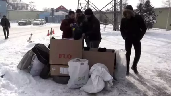 Ağrılı taraftarlardan Elazığ'a giysi ve gıda yardımı