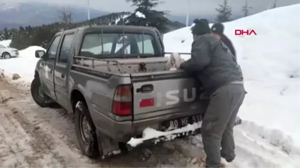 Osmaniye'de yaban hayvanları için doğaya yem bırakıldı