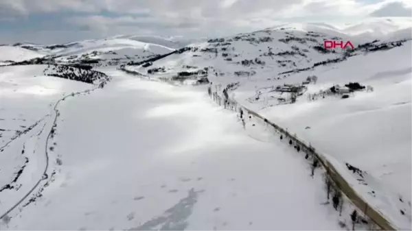 Ordu perşembe yaylası göleti buz tuttu