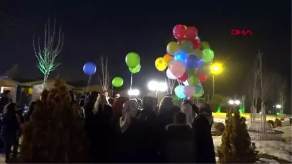 Van'da, öldürülen 474 kadın anısına ışıklı balon uçuruldu