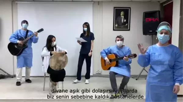 DİŞ HASTANESİ PERSONELİ SAHADAKİ ARKADAŞLARI İÇİN DESTEK KLİBİ ÇEKTİ