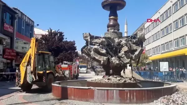 Edirne'nin simgelerinden 'Sevda Çeşmesi' belediye tarafından yıkıldı