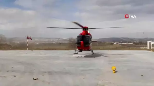 Ambulans helikopter onun için havalandı