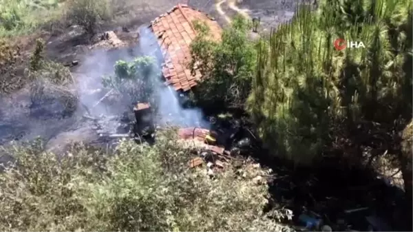 Bahçe yangını yerleşim yerlerine sıçramadan söndürüldü