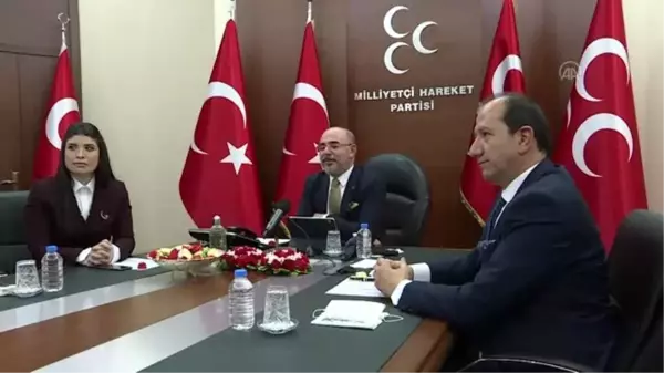 MHP'de partiler arası bayramlaşma video konferansla yapıldı