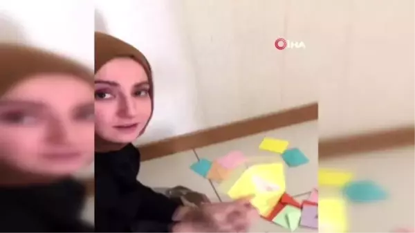 Merve öğretmen bayramda öğrencilerini unutmadı