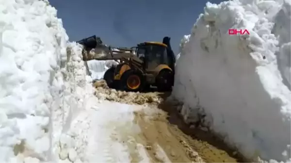 Antalya Akseki'de haziranda kar mücadelesi