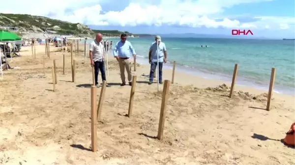 ÇANAKKALE Kaymakam, Ayazma plajındaki hazırlıkları inceledi