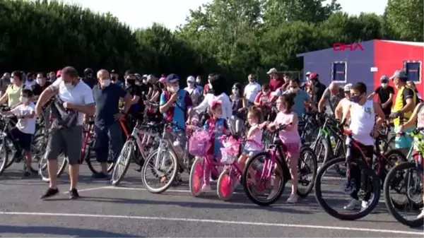 İSTANBUL-Silivri'de pedallar sağlık için çevrildi