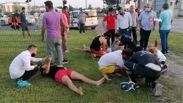 Antalya'da dört kişinin yaralandığı trafik kazasında can pazarı yaşandı