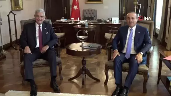 Dışişleri Bakanı Çavuşoğlu, Birleşmiş Milletler Genel Kurulu Başkanlığı'na seçilen Volkan Bozkır...