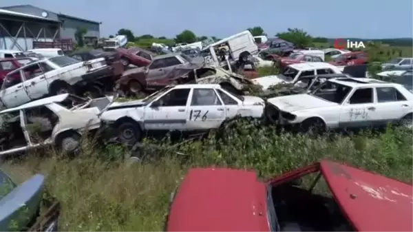 Servet değerindeki otomobiller çürümeye terk edildi