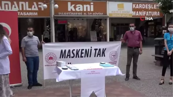 İnegöl Belediyesi'nden 'Maske tak, örnek ol' etkinliği