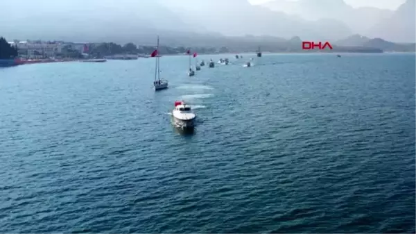 ANTALYA 15 Temmuz'da 15 tekneyle saygı geçişi