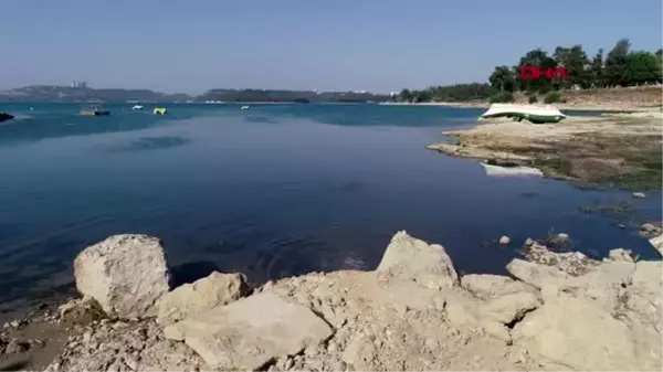 ADANA Baraj gölüne bırakılan atık suyun yanında dans ederek yüzdüler