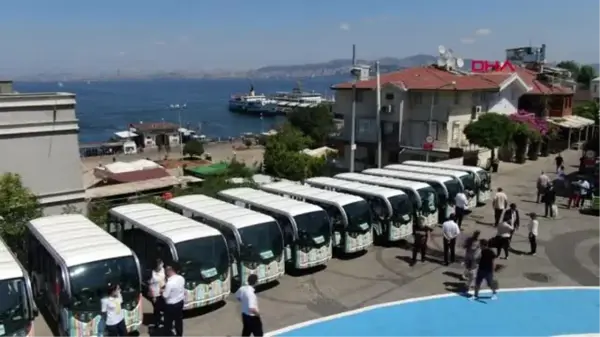 BÜYÜKADA'DA ELEKTRİKLİ ARAÇLAR SEFERLERİNE BAŞLADI - 1