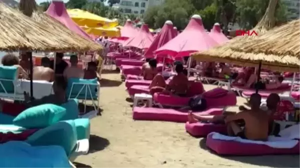 MUĞLA Bodrum'da plajlar bayramın 2'nci günü de doldu taştı