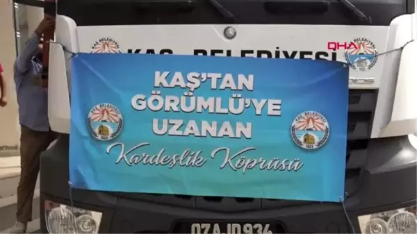 Kaş'tan kardeş belediye Görümlü'ye oturma bankı desteği