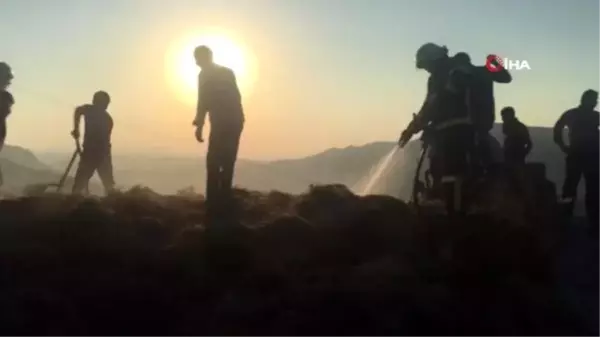 Amasya'da saman dolu ahır yanarak küle döndü