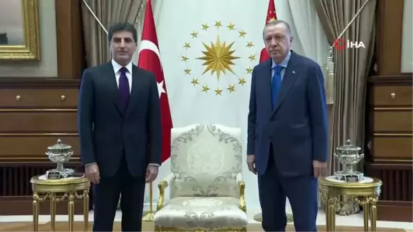 Son dakika haberleri | Cumhurbaşkanı Erdoğan, IKBY Başkanı Neçirvan Barzani'yi kabul etti